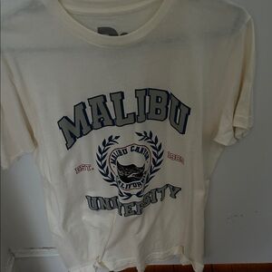 Malibu University Cream T-Shirt by Demography
